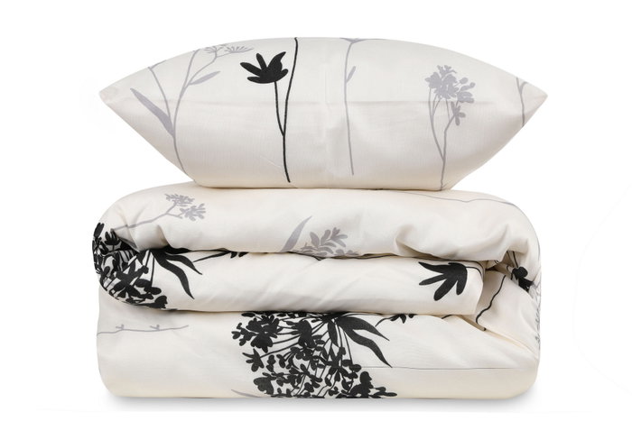 L'essentiel linge de maison Juego de funda de edredón doble Beige y Gris L'essentiel linge de maison Juego de funda de edredón doble Beige y Gris